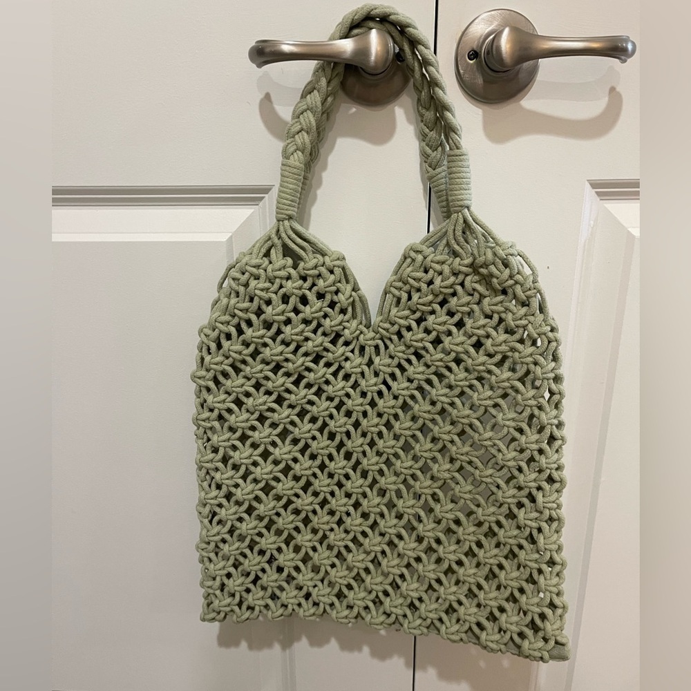 J.Crew NWT Cadiz hand knotted rope tote 💯% cotton
